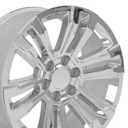 OE Wheels CV44 20x9 6x139.7 24et Chrome Wheel SET