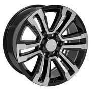 20" Replica Wheels fit GMC Yukon - CV44 Gloss Black Machined 20x9, Bridgestone Tires Set