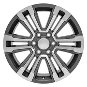Set(4) 20x9 CV44 Gloss Gunmetal Machined - 6x139.7 +24ET with 275/55r20 TBB TS-37 AT Tires
