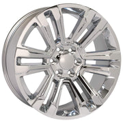 Set(4) 22x9 CV44 Chrome - 6x139.7 +24ET with 285/45r22 Bridgestone Dueler Alenza HL Tires