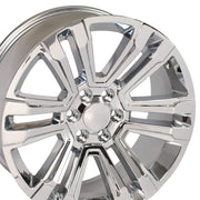 Set(4) 22x9 CV44 Chrome - 6x139.7 +24ET with 285/45r22 Goodyear Eagle Sport Tires