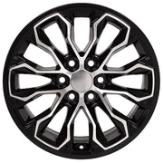 OE Wheels CV54 17x8 6x120 33et Gloss Black Machined Wheel