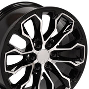 OE Wheels CV54 17x8 6x120 33et Gloss Black Machined Wheel