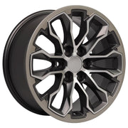OE Wheels CV54 17x8 6x120 Satin Gunmetal Machined Face - Two Tone Wheels 255-65-17 Ironman RB SUV OWL Tires TPMS SET