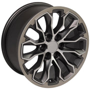 17x8 CV54 Satin Gunmetal Machined Face - Two Tone - 6x120 +33ET