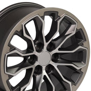 Set(4) 17x8 CV54 Satin Gunmetal Machined Face - Two Tone - 6x120 +33ET