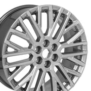 OEM Wheels CV56 20x8 6x120 50et Gloss Silver Machined Wheel SET