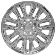 Set(4) 22x9 CV57 Chrome with Chrome Insert - 6x139.7 +28ET with 285/45r22 TBB TS-37 AT Tires &amp; TPMS