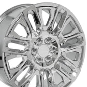 22" Replica Wheels fit GMC Sierra 1500 - CV57 Chrome with Chrome Insert 22x9 Set