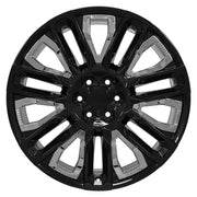 Set(4) 24x10 CV57 Gloss Black with Chrome Insert - 6x139.7 +31ET with 295/35r24 Ironman iMove GEN 2 Tires &amp; TPMS