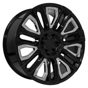 24x10 CV57 Gloss Black with Chrome Insert - 6x139.7 +31ET
