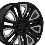 24x10 CV57 Gloss Black with Chrome Insert - 6x139.7 +31ET