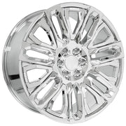 Set(4) 24x10 CV57 Chrome with Chrome Insert - 6x139.7 +31ET with 295/35r24 Sailun Atrezzo SVR LX+ Tires &amp; TPMS