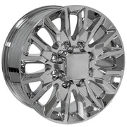 20" Replica Wheels fit Chevrolet Silverado 2500/3500 - CV59B Chrome 20x8.5 Set
