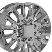 20" Replica Wheels fit Chevrolet Silverado 2500/3500 - CV59B Chrome 20x8.5 Set