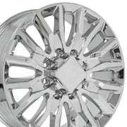 22" Replica Wheels fit Chevrolet Silverado 2500/3500 - CV59B Chrome 22x8.5 Set