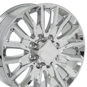 22" Replica Wheels fit Chevrolet Silverado 2500/3500 - CV59B Chrome 22x8.5 Set