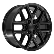 20" Replica Wheels fit Chevrolet Silverado 1500 - CV62 Satin Black 20x9, Bridgestone Tires Set