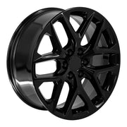 Set(4) 22x9 CV62 Gloss Black - 6x139.7 +28ET