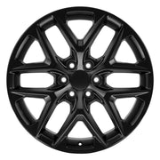 22" Replica Wheels fit Chevrolet Silverado 1500 - CV62 Satin Black 22x9, Sailun Tires Set