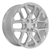 OE Wheels CV62 22x9 6x139.7 Chrome Wheels 285-45-22 Goodyear Eagle Sport Tires TPMS SET