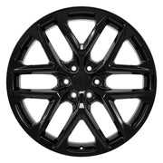 OE Wheels CV62 24x10 6x139.7 Gloss Black Wheels 305-35-24 Ironman iMove GEN 2 Tires TPMS SET