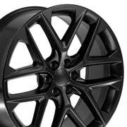 OE Wheels CV62 24x10 6x139.7 28et Satin Black Wheel SET