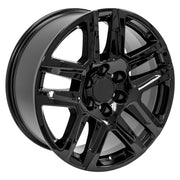 OE Wheels CV63 20x9 6x139.7 Gloss Black Wheels 275-55-20 Bridgestone Dueler Alenza HL Plus Tires SET