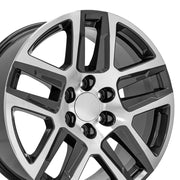 Set(4) 20x9 CV63 Gloss Gunmetal Machined - 6x139.7 +28ET