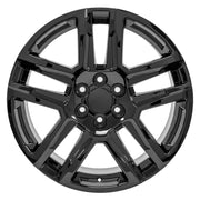 22" Replica Wheels fit Chevrolet Silverado 1500 - CV63 Gloss Black 22x9, Sailun Tires &amp; TPMS Set