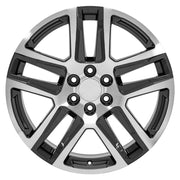 OE Wheels CV63 22x9 6x139.7 Gloss Gunmetal Machined Wheels 285-45-22 Goodyear Eagle Sport Tires SET