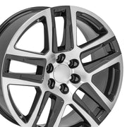 Set(4) 22x9 CV63 Gloss Gunmetal Machined - 6x139.7 +28ET