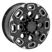 OE Wheels CV64 20x8.5 8x165.1 12et Gloss Black Machined Wheel SET