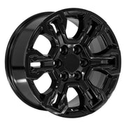 18" Replica Wheels fit Chevrolet Silverado 1500 - CV65 Gloss Black 18x8.5, Sailun Tires Set