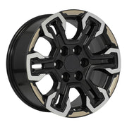 OE Wheels CV65 18x8.5 6x139.7 26et Satin Black Machined Face - Two Tone Wheel SET