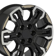 OE Wheels CV65 18x8.5 6x139.7 26et Satin Black Machined Face - Two Tone Wheel SET