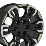 Set(4) 18x8.5 CV65 Satin Black Machined Face - Two Tone - 6x139.7 +26ET