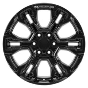 OE Wheels CV65 20x9 6x139.7 26et Gloss Black Wheel SET