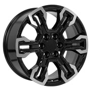 OE Wheels CV65 20x9 6x139.7 Gloss Black Machined Wheels 275-55-20 Sailun TerraMax RT Tires TPMS SET