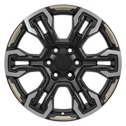 OE Wheels CV65 20x9 6x139.7 Satin Black Machined Face - Two Tone Wheels 275-55-20 Bridgestone Dueler Alenza HL Plus Tires TPMS SET