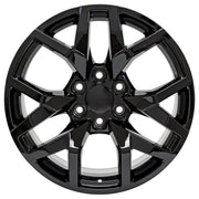 Set(4) 20x9 CV66 Gloss Black - 6x139.7 +28ET with 275/55r20 Bridgestone Dueler Alenza HL Plus Tires &amp; TPMS