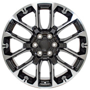OE Wheels CV67 22x9 6x139.7 Gloss Black Machined Wheels 285-45-22 Sailun TerraMax RT Tires TPMS SET