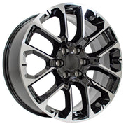 OE Wheels CV67 22x9 6x139.7 Gloss Black Machined Wheels 285-45-22 Goodyear Eagle Sport Tires TPMS SET