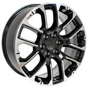 Set(4) 22x9 CV67 Gloss Black Machined - 6x139.7 +28ET with 285/45r22 TBB TS-37 AT Tires