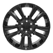 OE Wheels CV68 22x9 6x139.7 Satin Black Wheels 285-45-22 Bridgestone Dueler Alenza HL Tires TPMS SET