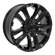OE Wheels CV68 22x9 6x139.7 28et Satin Black Wheel SET