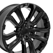 OE Wheels CV68 22x9 6x139.7 28et Satin Black Wheel SET