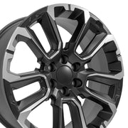 Set(4) 22x9 CV68 Satin Black with Milled Edge - 6x139.7 +28ET