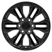 18" Replica Wheels fit Chevrolet Silverado 1500 - CV69 Gloss Black 18x8.5, Sailun Tires &amp; TPMS Set