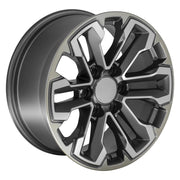18" Replica Wheels fit Chevrolet Silverado 1500 - CV69 Satin Gunmetal Machined Face - Two Tone 18x8.5, Sailun Tires Set